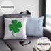 St Patricks Day Kissen mit Füllung 40x40 Klee Kleeblatt Irisch Irland Geschenkidee (Grau) Blau Trendation