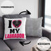 Labrador Besitzerin Kissen mit Füllung 40x40 Geschenk Lustiger Spruch Geschenkidee I Love My Labrador (Grau) Grau Trendation
