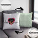Rottweiler Besitzer Kissen mit Füllung 40x40 Geschenk Lustiger Spruch Geschenkidee Herzschlag Rottweiler (Grau) Grün Trendation