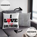 I Love My Girlfriend Kissen mit Füllung 40x40 Geschenk für Freund Beziehung Liebe Geschenkidee (Grau) Grau Trendation