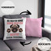 Mops Besitzer Kissen mit Füllung 40x40 Geschenk Lustiger Spruch Geschenkidee Besitzerin Mops Haben Personal (Grau) Rosa Trendation