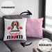 Cocker Spaniel Besitzer Mom Mama Kissen mit Füllung 40x40 Geschenk Lustiger Spruch Geschenkidee Cocker Spaniel Besitzerin (Grau) Rosa Trendation