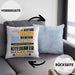 Kitesurfer Geschenk Kissen mit Füllung 40x40 Lustiger Spruch Erheben Sie Sich Der Kitesurfer Betritt den Raum (Grau) Blau Trendation