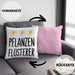 Pflanzenflüsterer Gärtner Kissen mit Füllung 40x40 mit Spruch Garten Hobbygärtner Geschenk Lustig Gärtnerin Geschenkidee (Grau) Rosa Trendation