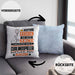 Curlingspieler Geschenk Kissen mit Füllung 40x40 Lustiger Spruch Erheben Sie Sich Der Curlingspieler Betritt den Raum (Grau) Blau Trendation