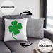 St Patricks Day Kissen mit Füllung 40x40 Klee Kleeblatt Irisch Irland Geschenkidee (Grau) Grau Trendation