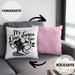 Lustige Kissen mit Füllung 40x40 "It's Line Dance Time" Geschenk Line Dance Fans (Grau) Rosa Trendation