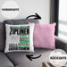 Zipliner Geschenk Kaffee-Kissen mit Füllung 40x40 Geschenkidee für Zipliner Ich Bin Zipliner Ich Kann Es Dir Erklären Jedoch Nicht Für Dich Verstehen Spruch Lustig (Grau) Rosa Trendation
