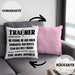 Trainer Kissen mit Füllung 40x40 Geschenk Bester Coach Geschenkidee Spruch (Grau) Rosa Trendation