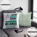 Influencer Geschenk Kissen mit Füllung 40x40 Lustiger Spruch Erheben Sie Sich Der Influencer Betritt den Raum (Grau) Grün Trendation