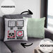 Eat Sleep Metalcore Repeat Kissen mit Füllung 40x40 Geschenk Musik Metal Heavy Kopf (Grau) Grün Trendation