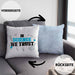 Kissen mit Füllung 40x40 Spruch "In Science We Trust" Lustiges Geschenk für Wissenschaftler Nerds (Grau) Blau Trendation