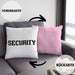 Security Kissen mit Füllung 40x40 für Türsteher Wächter Geschenk für Beschützer (Grau) Rosa Trendation