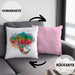 Elefant Kissen mit Füllung 40x40 Geschenk Für Elefanten-Liebhaber Geschenkidee Elefant Farbkleks (Grau) Rosa Trendation