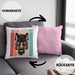 Schäferhund Besitzer Kissen mit Füllung 40x40 Geschenk Lustiger Spruch Geschenkidee Retro Vinatge Schäferhund (Grau) Rosa Trendation