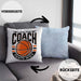 Basketball-Trainer Coach Kissen mit Füllung 40x40 Geschenk Lustig I Am The Coach Thats Why (Grau) Blau Trendation