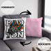 Badminton-Kissen mit Füllung 40x40 Geschenk für Badminton-Spieler Badminton-Trainer (Grau) Rosa Trendation