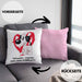 Hundebesitzer Kissen mit Füllung 40x40 Geschenk Fellnasen machen mein Leben Komplett Geschenkidee Hunde Mama Frauchen Herrchen (Grau) Rosa Trendation
