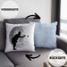 Boule Kissen mit Füllung 40x40 Geschenk Boule-Spieler Geschenkidee Grafik Mond Boule (Grau) Blau Trendation