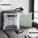 Model Kissen mit Füllung 40x40 Geschenk für Model Der Mann Der Alles Kann Geschenkidee zum Geburtstag (Grau) Grün Trendation