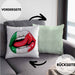 Italien Kissen mit Füllung 40x40 Geschenk Lippen Italiener Geschenkidee Sprüche (Grau) Grün Trendation