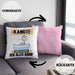 Kanute Kissen mit Füllung 40x40 Geschenk für Kanute Der Mann Der Alles Kann Geschenkidee zum Geburtstag (Grau) Rosa Trendation