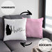 Katze Herzschlag Kissen mit Füllung 40x40 Geschenk für Katzenbesitzerin (Grau) Rosa Trendation