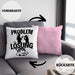 Auto Liebhaber Kissen mit Füllung 40x40 Geschenk für Driften Männer Geschenkidee Problem und Lösung Drifter (Grau) Rosa Trendation