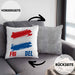 Holland Fan Kissen mit Füllung 40x40 Geschenk Holländer Frikande (Grau) Grau Trendation
