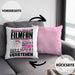 Filmfan Geschenk Kaffee-Kissen mit Füllung 40x40 Geschenkidee für Filmfan Ich Bin Filmfan Ich Kann Es Dir Erklären Jedoch Nicht Für Dich Verstehen Spruch Lustig (Grau) Rosa Trendation