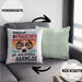 Jack Russell Besitzerin Frauchen Kissen mit Füllung 40x40 Geschenk Lustiger Spruch Geschenkidee Vorsicht Vor Dem Frauchen (Grau) Grün Trendation
