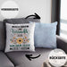 Cousine Kissen mit Füllung 40x40 Geschenk Lustiger Spruch Geschenkidee Ich Bin Die Verrückte Cousine Von Der Alle Geredet Haben (Grau) Blau Trendation