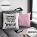 Fischen Angler Geschenk Kissen mit Füllung 40x40 Ich Bin Nicht immer Schlecht Gelaunt Angler Fischer (Grau) Rosa Trendation