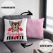 Chihuhahua Mom Mama Besitzer Kissen mit Füllung 40x40 Geschenkidee Frauchen Herrchen (Grau) Rosa Trendation