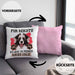 Border Collies Besitzer Kissen mit Füllung 40x40 Geschenk Lustiger Spruch Geschenkidee Mir Reichts Ich Geh Zu Meinem Border Collies (Grau) Rosa Trendation