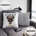 Mops Besitzer Kissen mit Füllung 40x40 Geschenk Lustiger Spruch Geschenkidee Ich Kann Nicht Mein Mops Hat Nein Gesagt (Grau) Grau Trendation