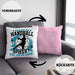Handball Geschenk Kissen mit Füllung 40x40 Geschenkidee Handball-Spieler Handballspielerin Mädchen Jungs Warum Ich Handball Spiele? (Grau) Rosa Trendation