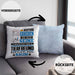 Tierfreund Geschenk Kissen mit Füllung 40x40 Lustiger Spruch Erheben Sie Sich Der Tierfreund Betritt den Raum (Grau) Blau Trendation