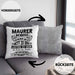 Lustige Kissen mit Füllung 40x40 für Maurer Geschenk Spruch Geschenkidee Maurer Beruf (Grau) Grau Trendation