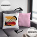 Kitesurfing Kissen mit Füllung 40x40 Geschenk für Kitesurfer Geschenkidee Bunte Grafik (Grau) Rosa Trendation
