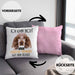 Cocker Spaniel Besitzer Kissen mit Füllung 40x40 Geschenk Lustiger Spruch Geschenkidee Ich Kann Nicht Mein Cocker Spaniel Hat Nein Gesagt (Grau) Rosa Trendation