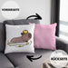 Kissen mit Füllung 40x40 mit Capybara-Motiv Geschenk für Capybara Liebhaber (Grau) Rosa Trendation