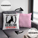 Hund Kissen mit Füllung 40x40 Geschenk Hunde-Besitzer Geschenkidee (Grau) Rosa Trendation