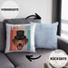 Labrador Besitzer Kissen mit Füllung 40x40 Geschenk Lustiger Spruch Geschenkidee Retro Vinatge Labrador (Grau) Blau Trendation