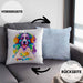 Border Collies Besitzer Farbe Love Kissen mit Füllung 40x40 Geschenk Lustiger Spruch Geschenkidee Border Collies Besitzerin (Grau) Blau Trendation