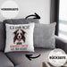 Border Collies Besitzer Kissen mit Füllung 40x40 Geschenk Lustiger Spruch Geschenkidee Ich Kann Nicht Mein Border Collies Hat Nein Gesagt (Grau) Grau Trendation