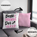Mama Geschenk Kissen mit Füllung 40x40 Beste Mama Der Welt Geschenkidee Muttertagsgeschenk von Sohn Tochter (Grau) Rosa Trendation