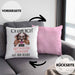Australian Shepherd Besitzer Kissen mit Füllung 40x40 Geschenk Lustiger Spruch Geschenkidee Ich Kann Nicht Mein Australian Shepherd Hat Nein Gesagt (Grau) Rosa Trendation