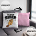 Bieber Kissen mit Füllung 40x40 Biebermotiv Geschenk Tierwohlhaber (Grau) Rosa Trendation