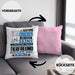 Tierfreund Geschenk Kissen mit Füllung 40x40 Lustiger Spruch Erheben Sie Sich Der Tierfreund Betritt den Raum (Grau) Rosa Trendation